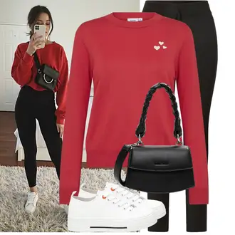 Outfit met Donkerbruin/Khaki/bruin/zwart Broek met split/Strakke Broek/KostuumBroek/Mousseline Broek/StretchBroek/Bengaline Broek/Zakelijke Broek/Slanke Broek es&sy "Modieuze lente-outfit"