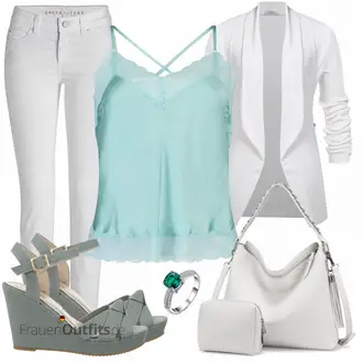 Elegante Outfits Satin mit Grau/Rosa/Beige/Blau HUNKEMÖLLER "Elegante Frühlings Outfits"