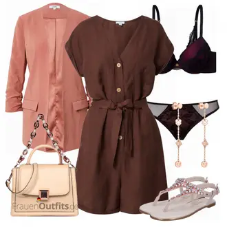 Outfit mit Rot/Schwarz Jumpsuit ovs "Sommerliche Bekleidung"