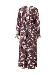 s.Oliver BLACK LABEL Kleid cognac / rotviolett / schwarz / weiß