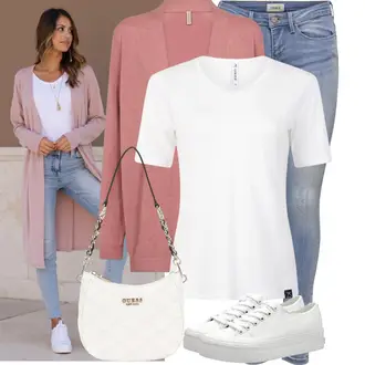 Jeans Outfits Elegant met wit/Crème/Khaki/grijs Fantasie T-Shirt/Shirt/Functioneel T-Shirt/Hardloopschoenen voor heren/Casual T-shirt/Gebreid shirt/Basic top/T-shirt met korte mouwen/Shirt & Top zoso, Crème/wit Handtas/Schoudertas/Smartphone Tas Guess "Modieuze lente-outfit"Look: Klassiek, Simpel, Babydoll, Unisex, Elegant, Naadloos, Casual, Premium, Sportief, Kantoor, Modern, Buitenshuis, Stijl, Emo, Elegante, Esthetisch, Chique, Gotisch, Retro, Vintage