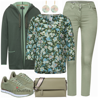 Outfit mit Grün Schuh Sneaker WODEN "Toller Look für den Frühling"