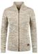 OXMO Phenix Damen Lange Strickjacke Cardigan Grobstrick Longstrickjacke mit Reißverschluss und Stehkragen, Größe:M, Farbe:Dune (5409)