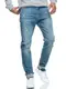 Indicode Herren INSmalinos Jeanshose aus Baumwolle mit 5 Taschen   Herrenhose Herrenjeans Denim Männer Mid Destroy Wash 33/32