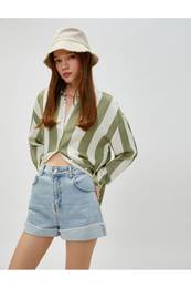 Long Sleeve Shirt Viscose Buttoned Classic Collar