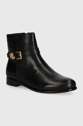 Usnjeni glenarji Lauren Ralph Lauren Brooke enski, rna barva, 802946807001