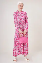 2144 Judge Collar Dress - Fuchsia