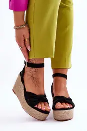 FB2 Women's Wedge Sandals Black Kendall