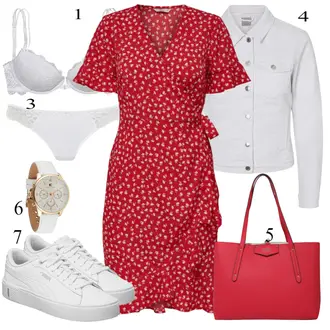sviatočné Outfit sa Crvena/Tamnocrvena Haljina Veći Broj/Tunika Only "Zimski outfit"Look: Rap, sviatočné, Talijanski, Za Kuću, Mom, Preodjeven, Romantičan