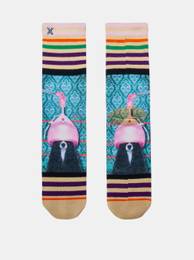 Blue-beige women's socks