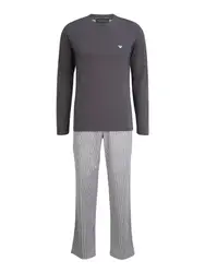 Emporio Armani Pyjama grau / weiß