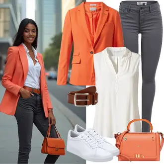 Outfit sa Bijela/Krem/Zeleno/Smeđa Dječja igračka/Engleska Bluza s Broderie/Bluza bez rukava/Čipkasta Bluza medicine "Uredski outfit"