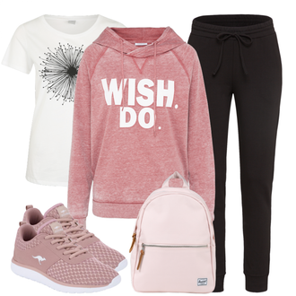 Outfit mit Beige Sneaker Kangaroos "Wishdo"