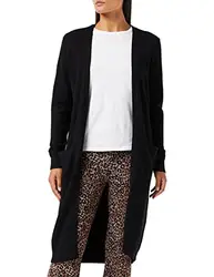 Vila Damen Viril L/S lang strik cardigan-noos Strickjacke, Schwarz (Black), XL EU