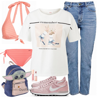 Outfit met grijs Disney "Zomerkleding"