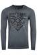 Rusty Neal Longsleeve mit großem Front-Print grau