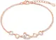 AMOR Armband mit Zirkonia, »Herzen, E106/4, 538787« rosegold