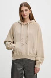 Pulover FALISTA enski, be barva, s kapuco, PL581451