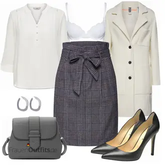 Kurz/Mini Outfit mit Grau Rock VERO MODA "EVITA"