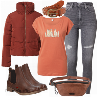 Outfit mit Rot Stiefel Tom Tailor "Stylisches Outfit für den Frühling"