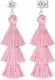 ELLI Ohrringe ''''Tassel'''' rosa / silber