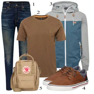 outfit mit Rdeča Superga Tom Tailor "Priložnostna oblačila"