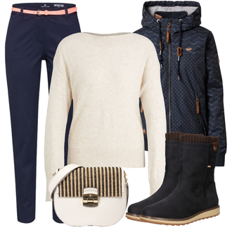 Winter Outfits mit Dunkelblau/Rosa/Lila Hose Große Größe/Freizeitanzug/Strick­blazer/Lederjacke für Männer/Business Anzug/Sweatblazer/Kurzblazer/Lederjacke/Lässiger Blazer/Eleganter Blazer/Baumwoll ­Blazer Tom Tailor "Perfekt für den Winter"