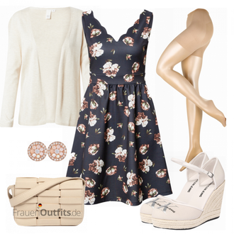 Outfit mit Grau/Rosa/Beige/Blau High Heel Calvin Klein "Klassisches Frühlings Outfit"