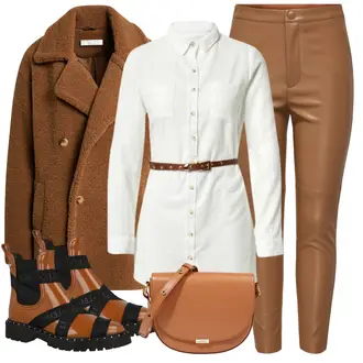 Elegante Outfits Große Größen mit Grau/Beige Bluse/Tunika/Bluse und Tunika/Strickkleid Hailys "Eleganter Frühlingsoutfit"