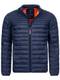 Indicode Herren Islington leichte Steppjacke in Daunenjacken-Optik   Übergangsjacke Regenjacke Navy M