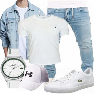 Outfit mit Grau T-Shirt RALPH LAUREN "Freizeit Outfit"