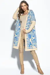 Woman's Cardigan F1790 Nebulasblue