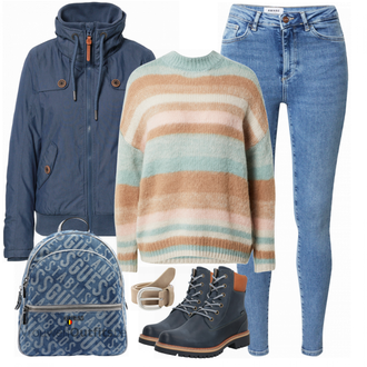 Outfit met blauw Laars Camel Active "Leuke vrijetijdskleding"