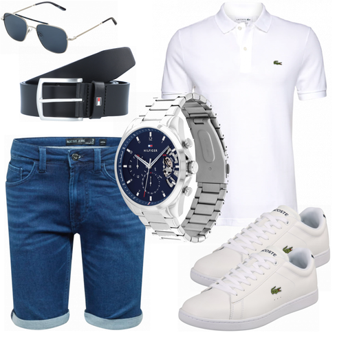 Weiß Poloshirt Lacoste kombinieren