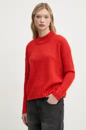 Pulover s primesjo volne enski, oranna barva, W6110551A-1KC