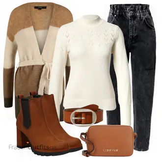 Outfit mit Braun/Rot Stiefel Paul Green "Cooles Herbst Outfit"