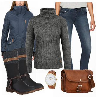 Outfit mit Schwarz/Dunkelblau/Grün/Blau/DunkelGrün/Grau/Hellblau ReitStiefel/WeitschaftStiefel/Herren Lederschuhe/Wattierte Stiefel/Biker Boot/Winter Stiefel/Wasserdichter Stiefel Rieker "AmazonStyle"
