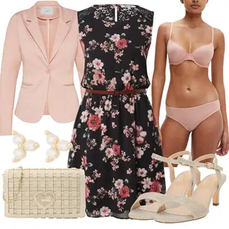 Festival Outfit mit Rot/Rosa Kleid Große Größe/A-Linien Kleid/Lässiges Kleid/Fit & Flare Kleid/Bedrucktes Kleid/Etuikleid/SkaterKleid/Ärmelloses Kleid/Sommerkleid About You "Modischer Sommer Look"