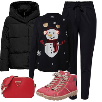 Outfit sa Crna/Tamnoplava Hlače za Trening/Jersey Hlača/Boyfriend Hlače/Carrot Hlače/Štofaste hlača/Ležerna Hlača/Sportske hlače/Hlače od muslina/Jogger Hlača Only "Kombinacije Za Zimu"