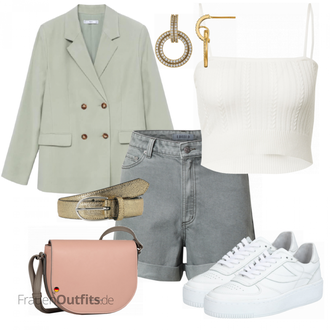 Off Shoulder Outfit mit Weiß/Creme Strick Top/Bustier-top/Spaghetti Top/Crop Top Cotton On "Schöner Sommer Look"