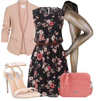 Outfit mit Rosa/Beige/Blau Schuh Sandalette Steve Madden "Modisches Sommer Outfit"