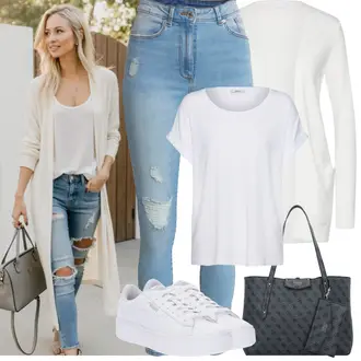 Hodanje Zima Outfit sa Siva/Krem/Bijela/Kaki Pletivo Veći Broj Vila "Proljetni Outfit"Look: Karate, Umjetničko klizanje, Hodanje