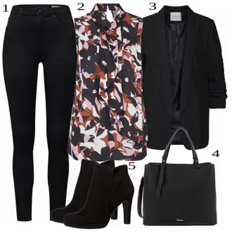 Outfit sa Crna Salonka & Visoki Pet Tamaris "Pravi Outfit za Ured"