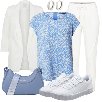 Outfit mit Weiß/Creme/Khaki Hose Große Größe/7/8 Hose/Freizeithose/Baumwollhose/Bügelfaltenhose/Jerseyhose/Jogger Hose/Lange Hose/Musselin Hose/Slim Hose/Schlupfhose/Jogginghose Only "Cooler Look für den Frühling"