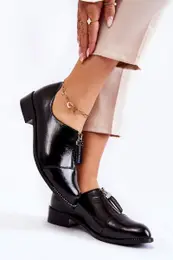 Lacquered Fashionable shoes 2532 Black