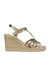 Usnjene espadrile D GELSA zlata barva, D55TPA 000CF C2012