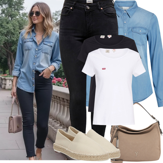 S zakovicama Outfit sa Crna Kožna Jakna/Zimska jakna/Traperice s Prorezom/High Waist Traperice/Push-up Traperice/Bikerske Traperice/Kožne Cipele/Termo Traperice Only "Proljetni Outfit"Look: S zakovicama, Hodanje, Jahanje, Apres ski, Razonoda