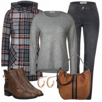 80er Outfit mit Braun/Dunkelbraun/Beige Klassischer Stiefel/Cowboystiefel/Gefütterte Stiefelette/Vintage Stiefel/Rahmengenähter Schuh/Leder Stiefelette/Lederjacke/Vintage Stiefelette/Reitstiefel/Chelsea Boot About You "Cooles Herbst Outfit"Look: Uni, Western, Country Styl, Cowgirl, Schön, Duckfeet, 80er