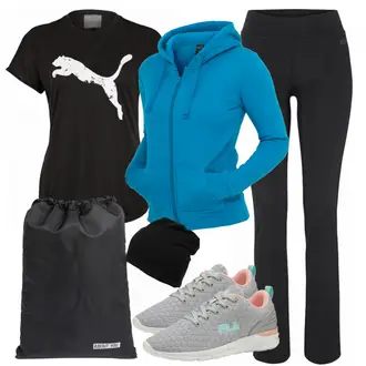 Sport Outfits mit Schwarz Hose Große Größe H.I.S "Kristina"