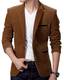 Herren Sakko Blazer Jacke Einreihig Slim Fit Anzugjacken Stilvolle Festlich Revers Herrenmode Langarm Freizeit Männer Casual Business Anzugjacke Mit Tasche (Color : Dunkle Kaki, Size : M)